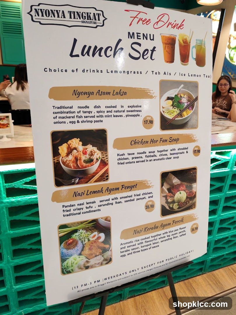 NYONYA TINGKAT SIGNATURE Lunch Set Menu