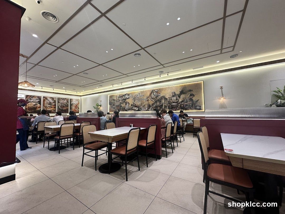 Restaurant Interior with Mural