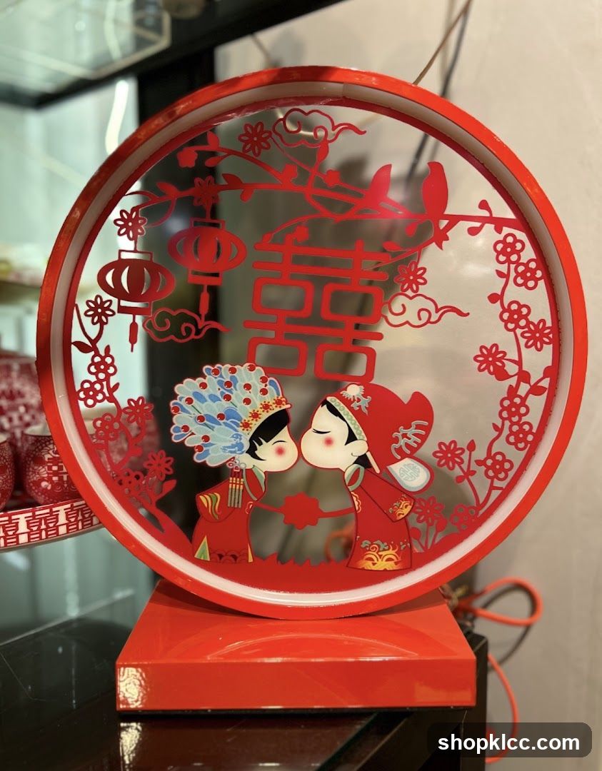 Red Wedding Paper Cut Decoration