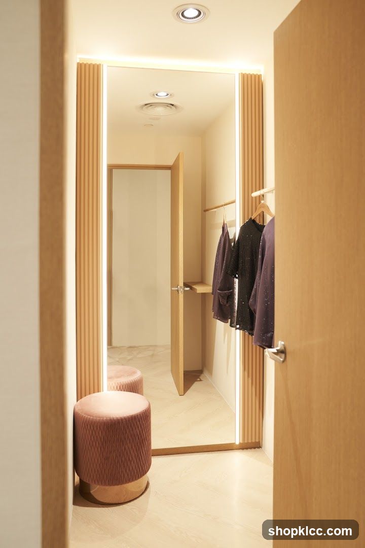 Interior View of a Modern Closet or Wardrobe Area
