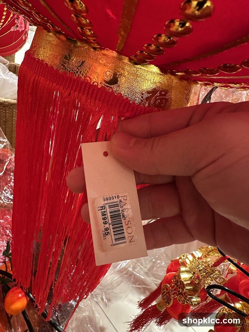 Red Chinese New Year Decorations with Price Tag