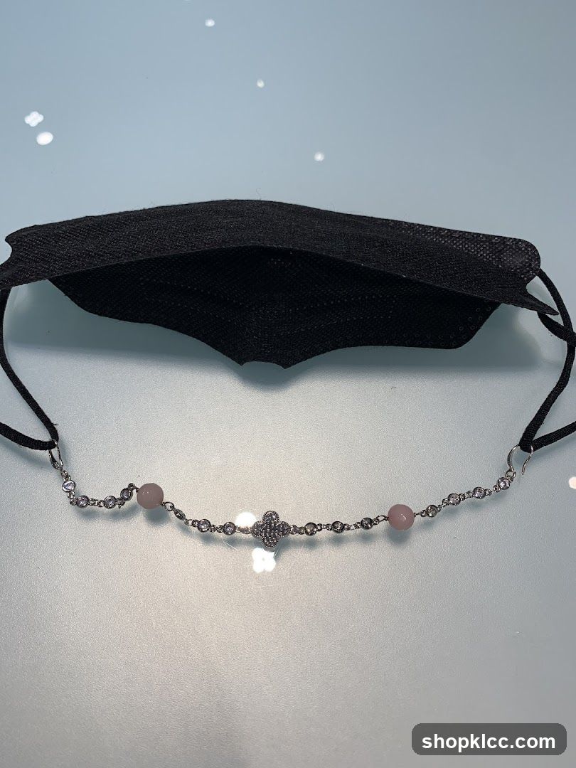 Black Mask with Decorative Chain