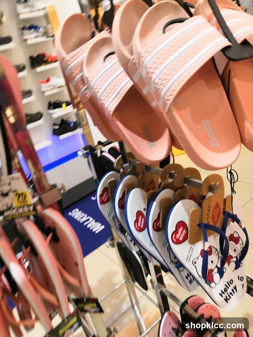 Slippers Display in Store