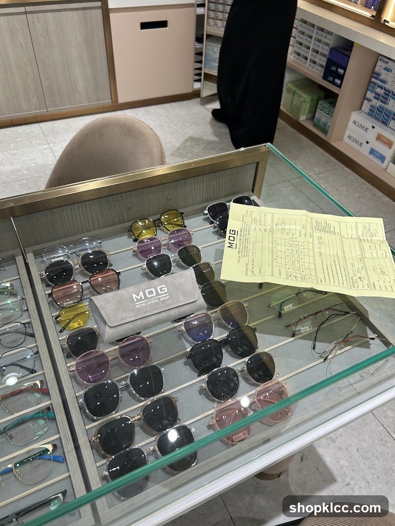 Eyeglasses and Sunglasses Display