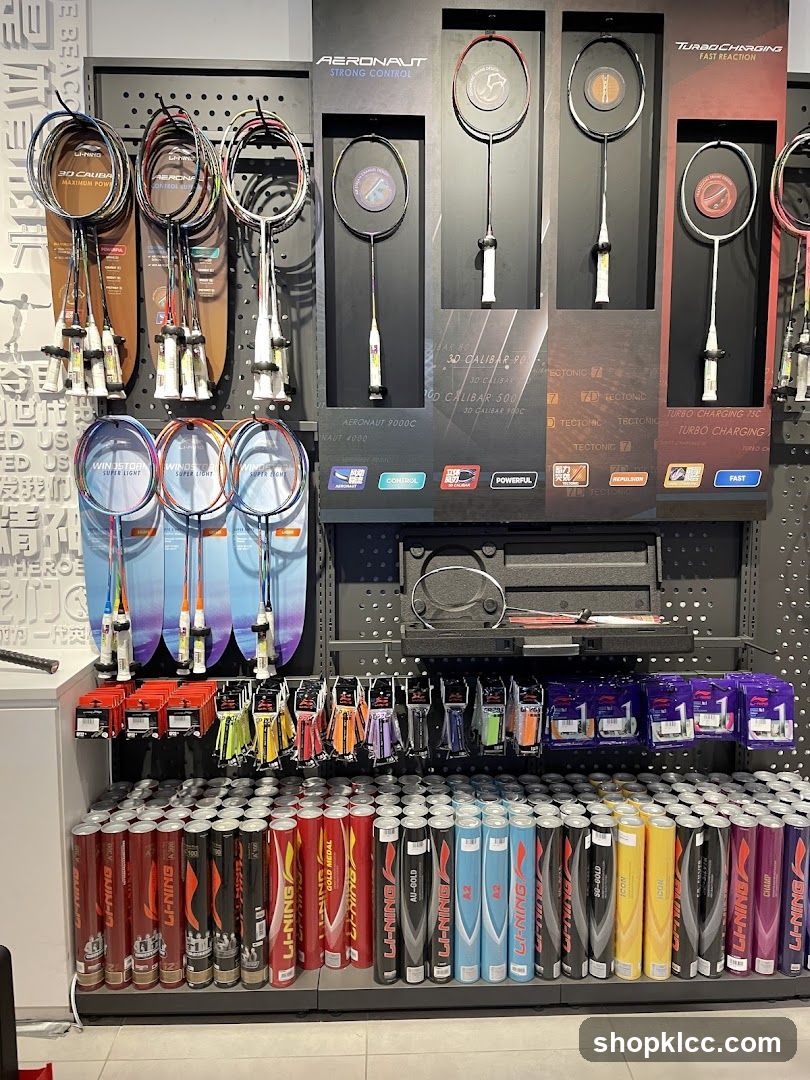 Badminton Equipment Display