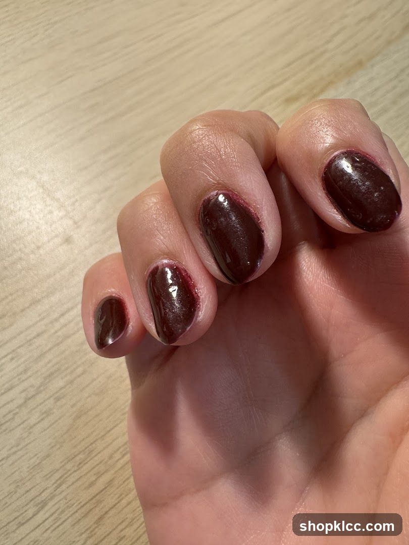 Dark Red Nails
