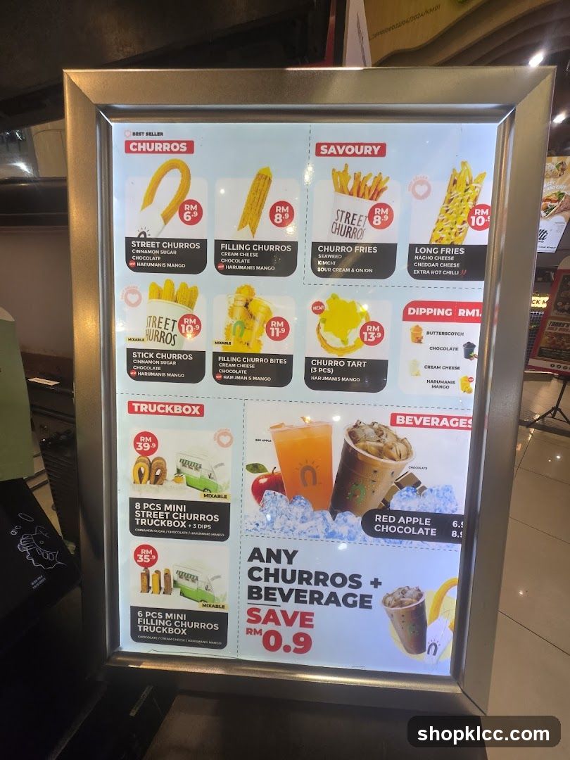 Churros Menu