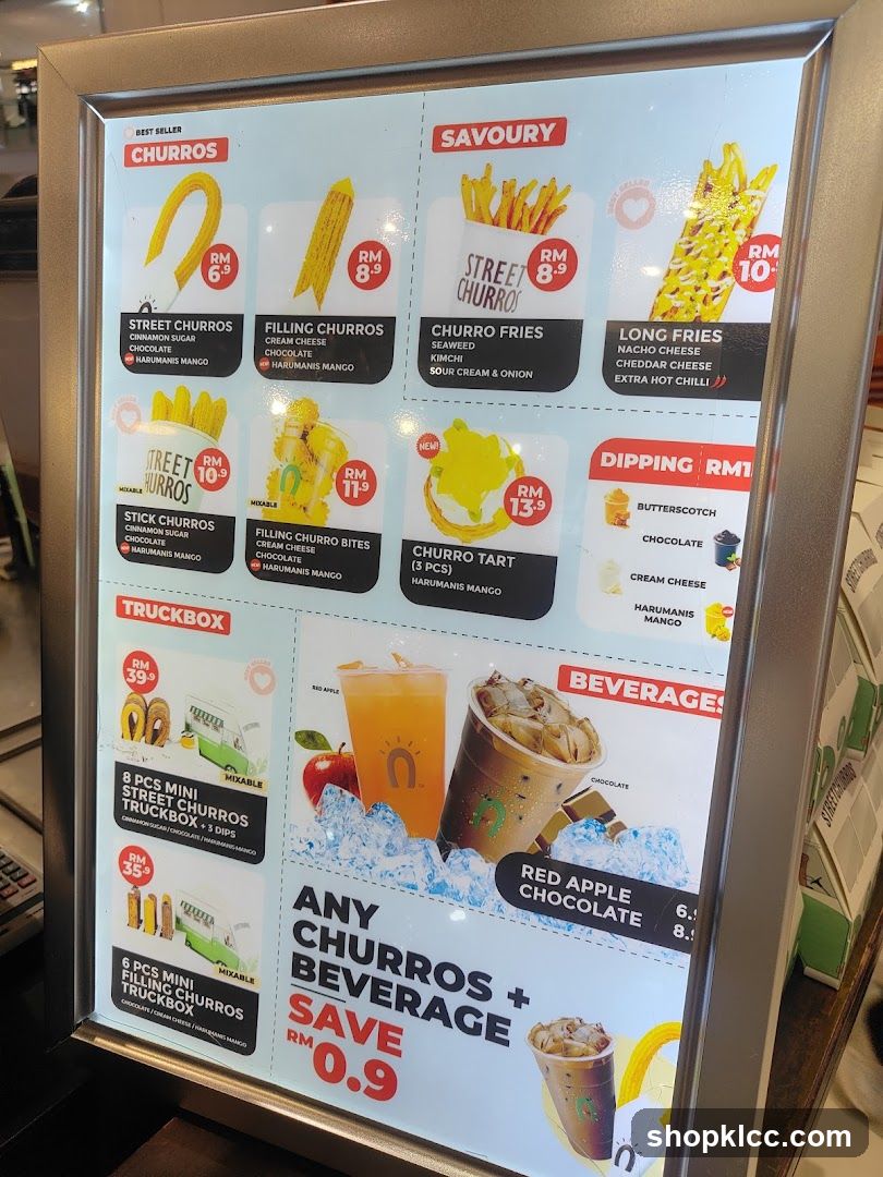 Churros Menu