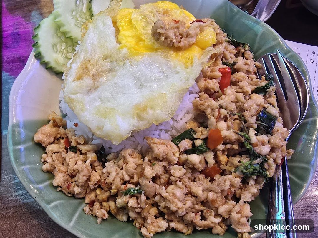 Thai Basil Chicken with Fried Egg
