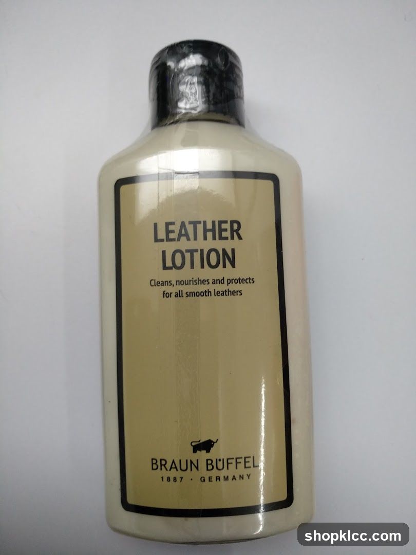 Braun Buffel Leather Lotion Bottle