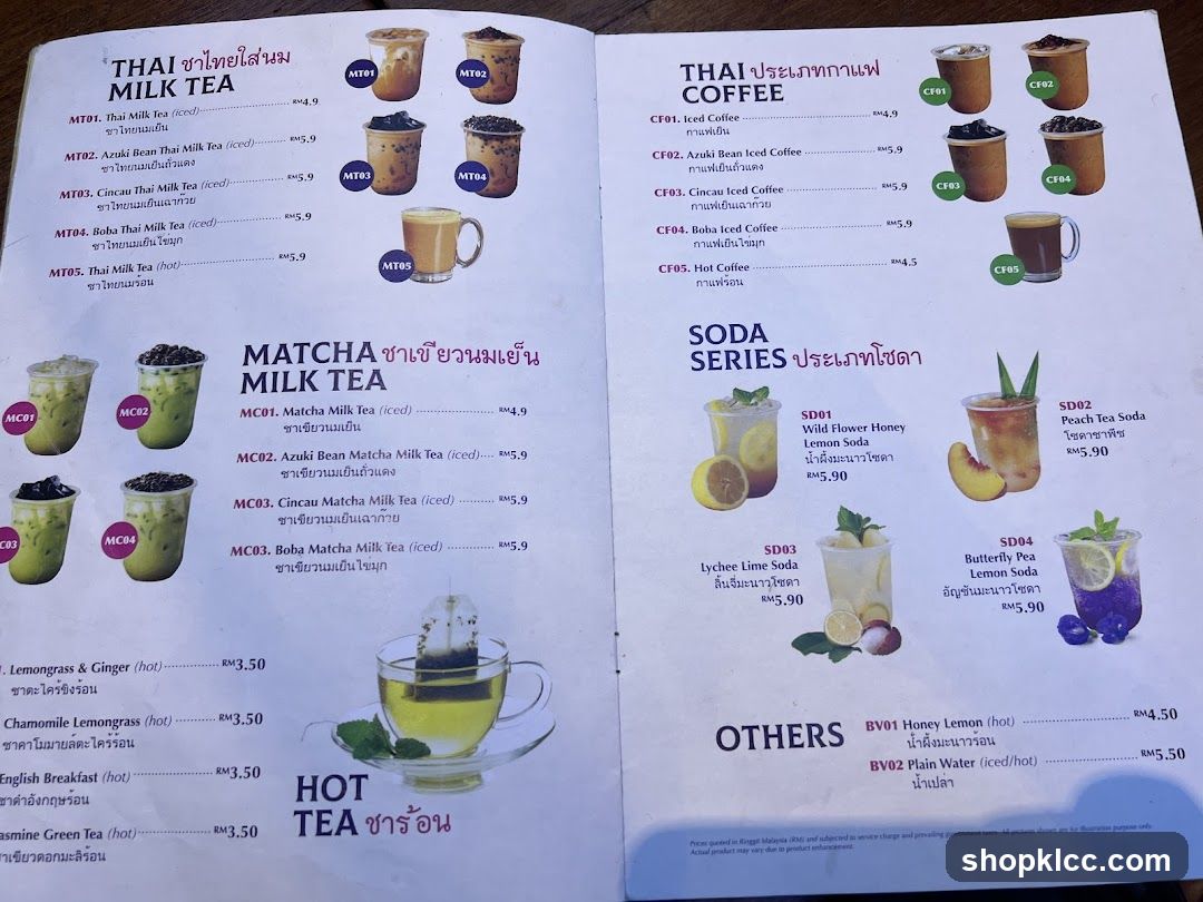Thai Milk Tea, Matcha Milk Tea, Thai Coffee, Soda Series, Others, Hot Tea