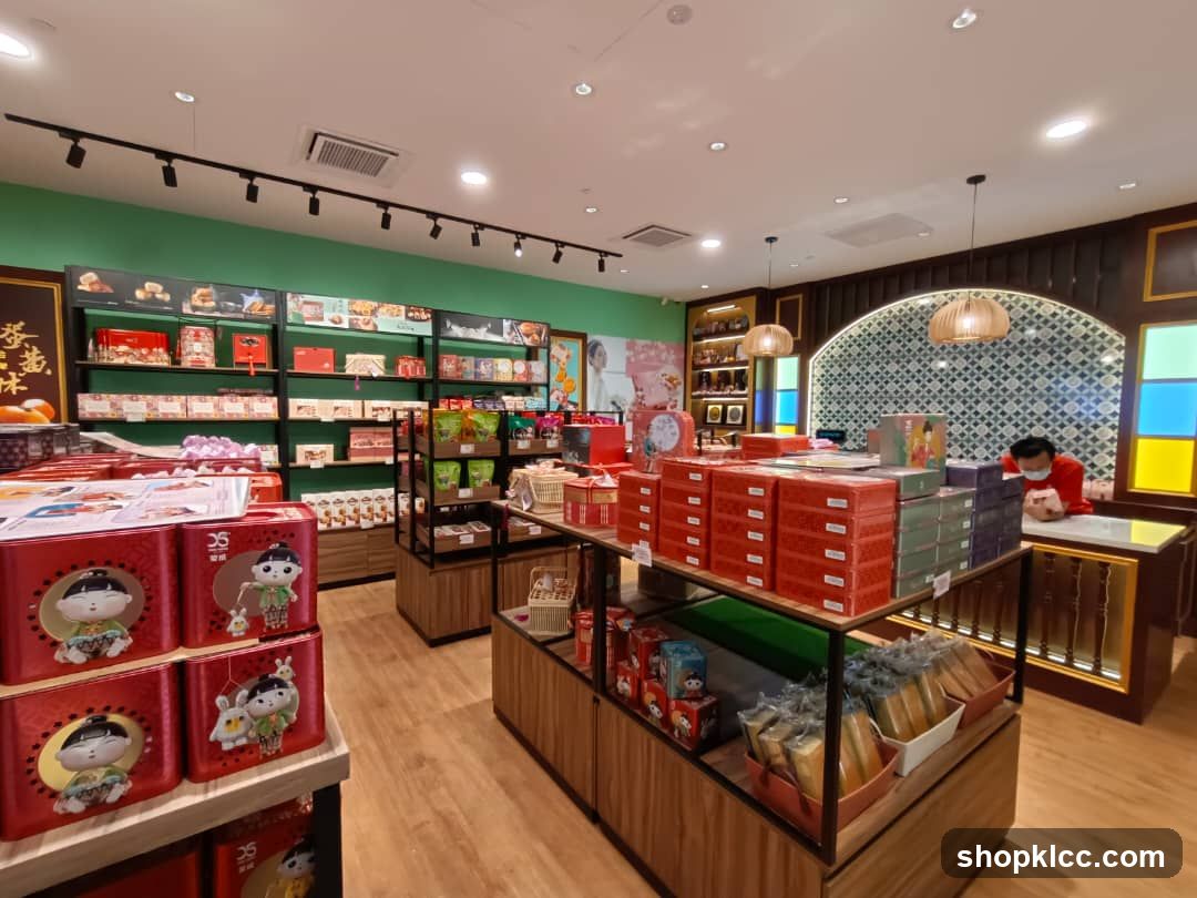 Interior of a gift shop or bakery display area