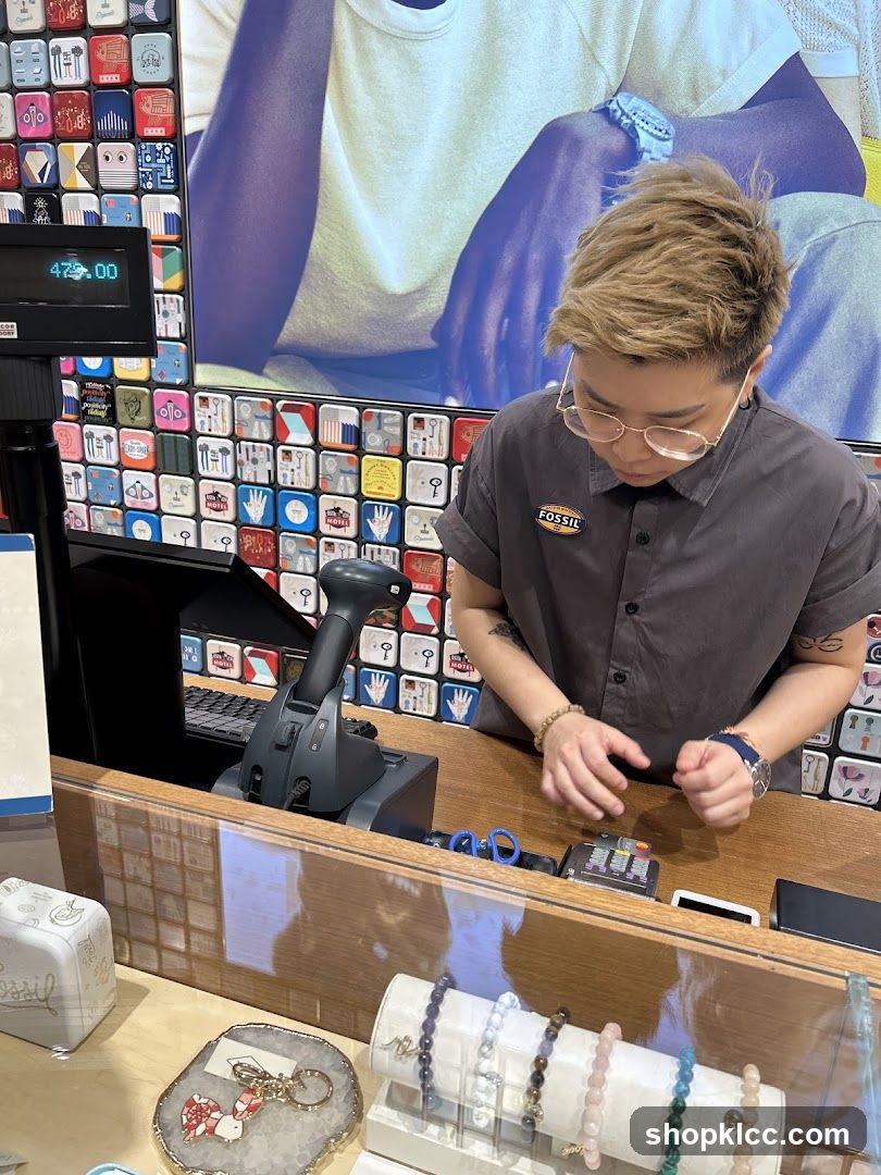 Cashier at Fossil Store