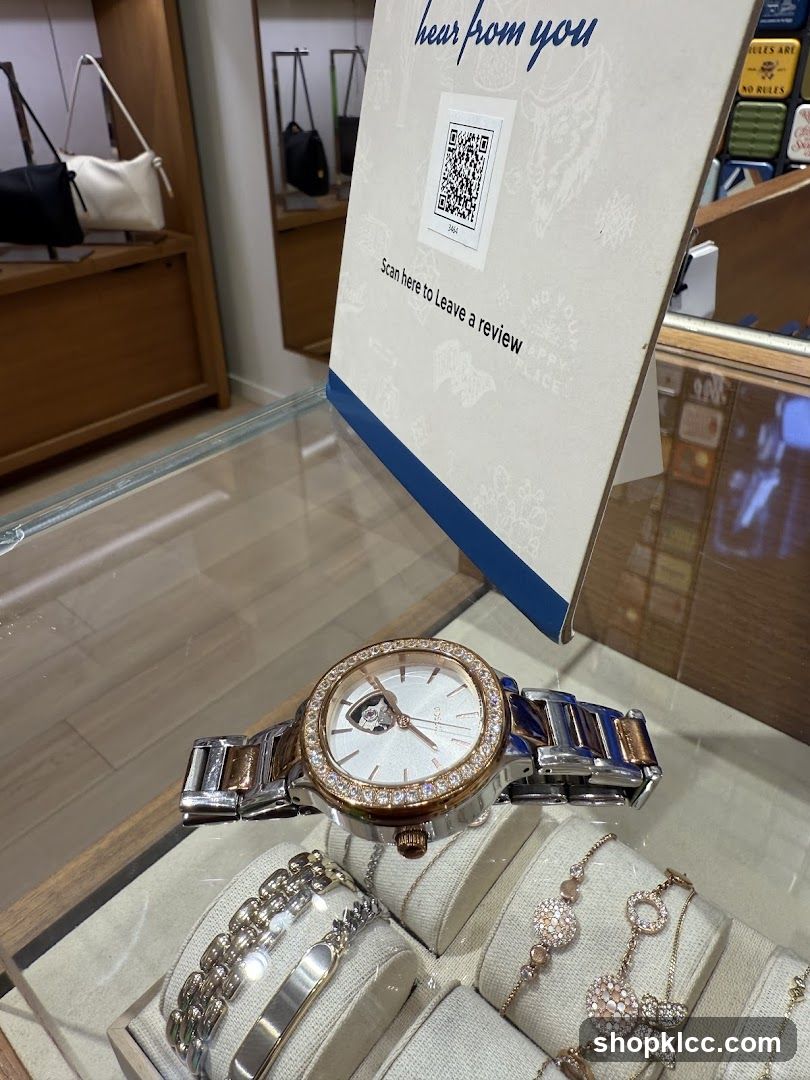 Display of watches and bags