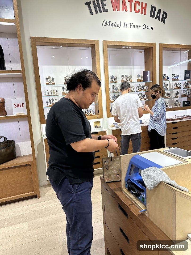 Customers browsing watches at The Watch Bar