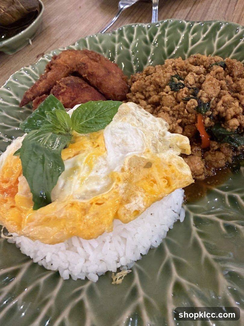 Thai Basil Chicken with Fried Egg and Rice