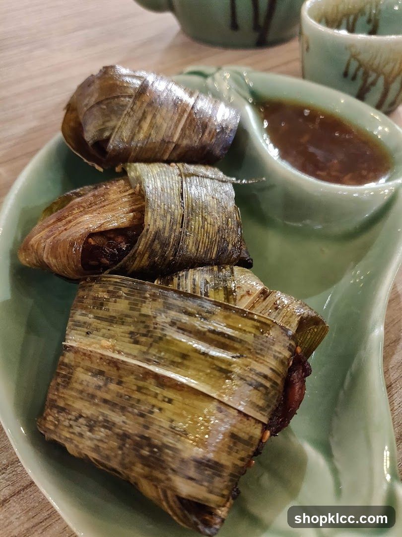 Chicken wrapped in pandan leaves