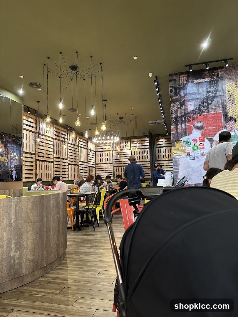Restaurant Interior with Wooden Pallet Walls