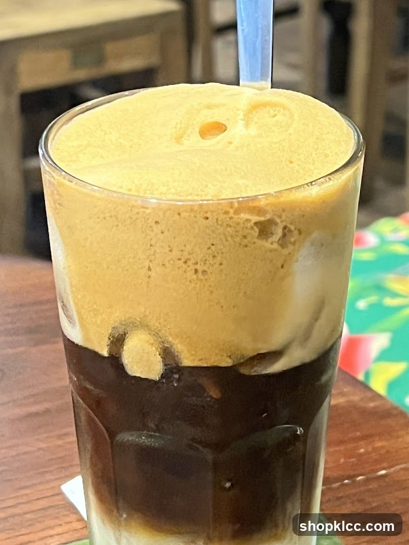 Iced Coffee with Foam