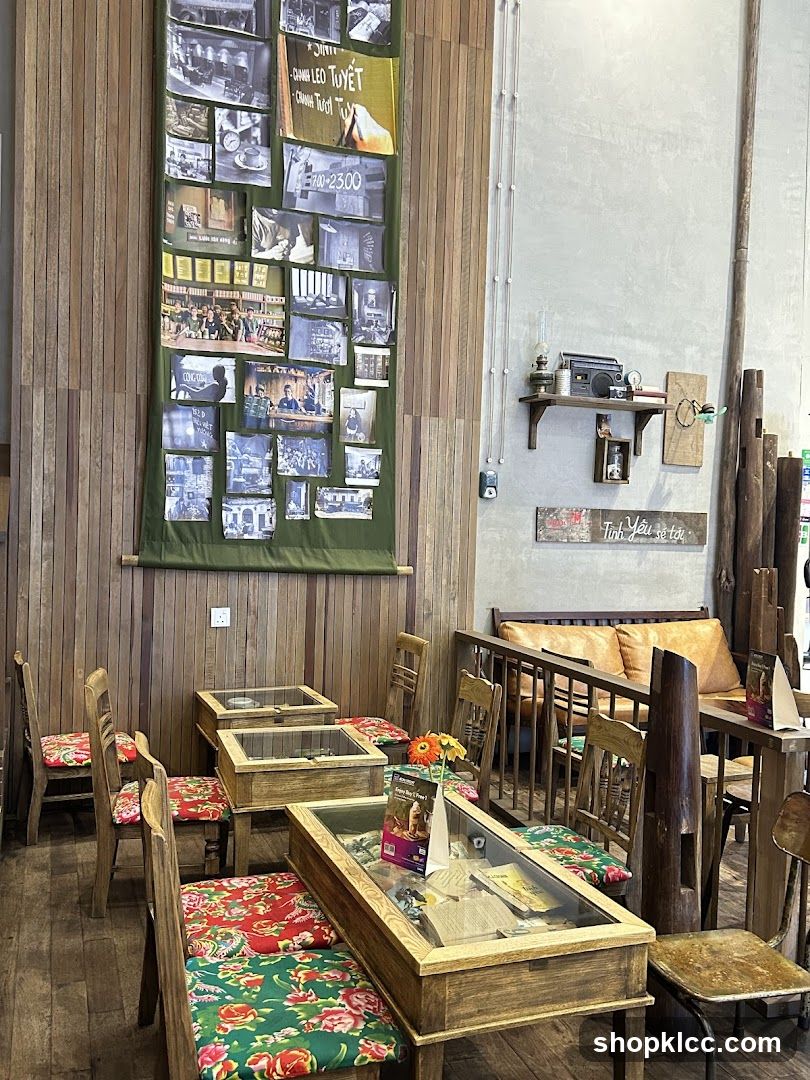 Cafe Interior with Vintage Photos