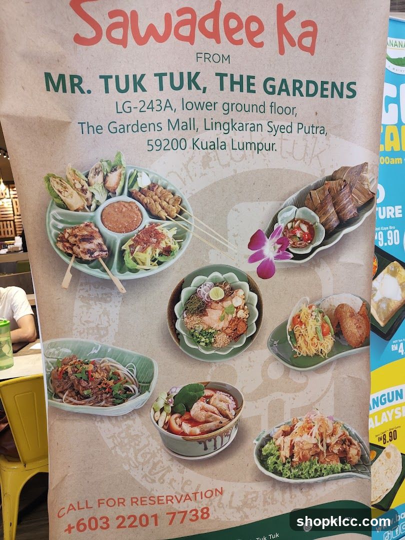 Mr. Tuk Tuk, The Gardens Menu