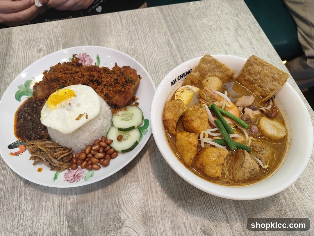 Nasi Lemak and Curry Laksa