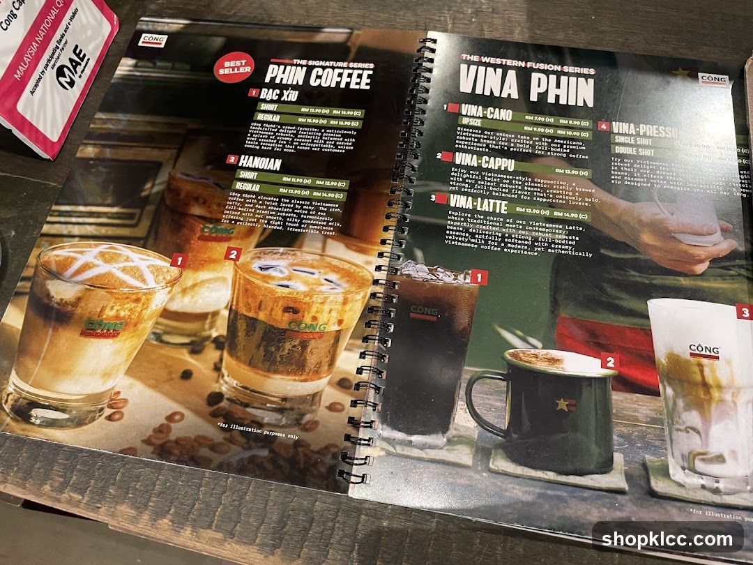 Cong Cafe Menu