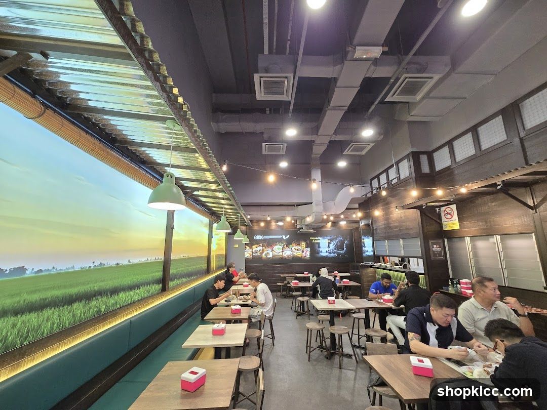 Restaurant Interior with Diners