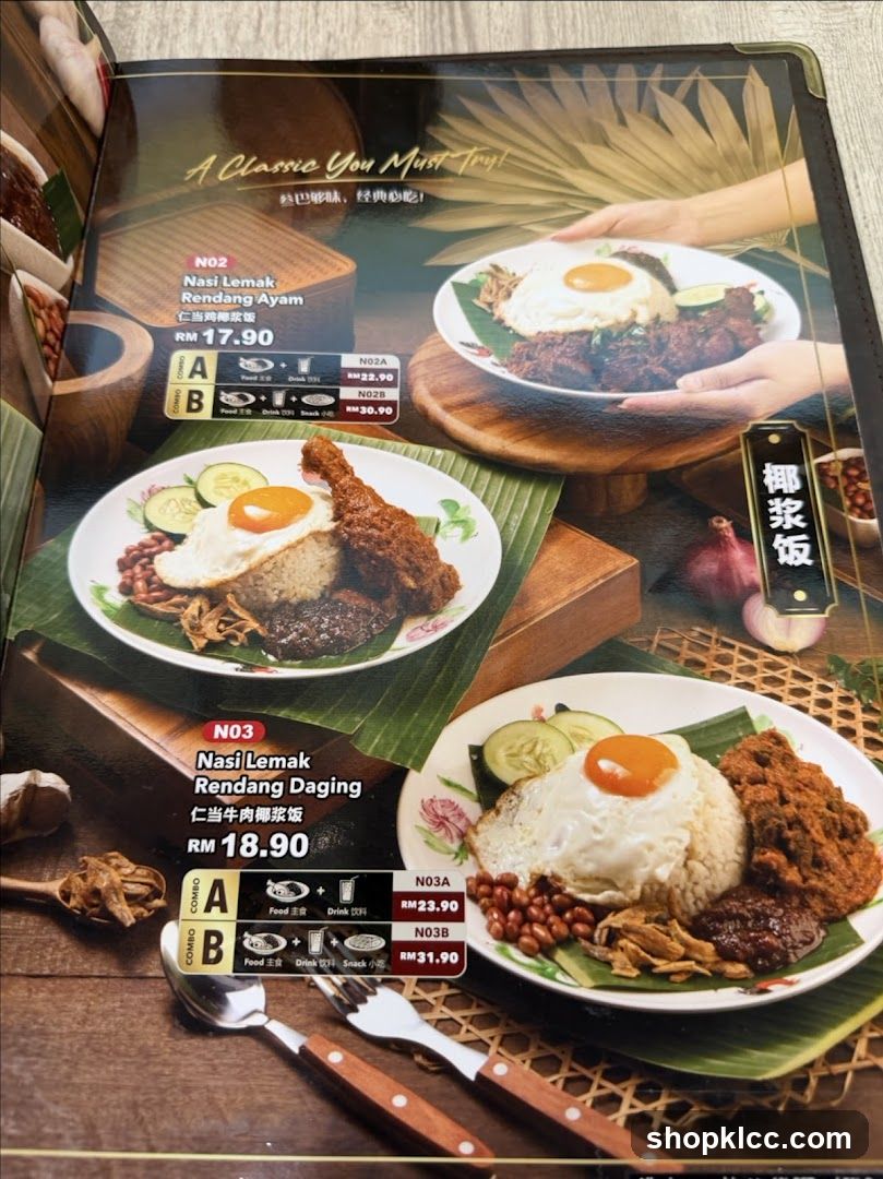 Nasi Lemak Rendang Ayam & Daging