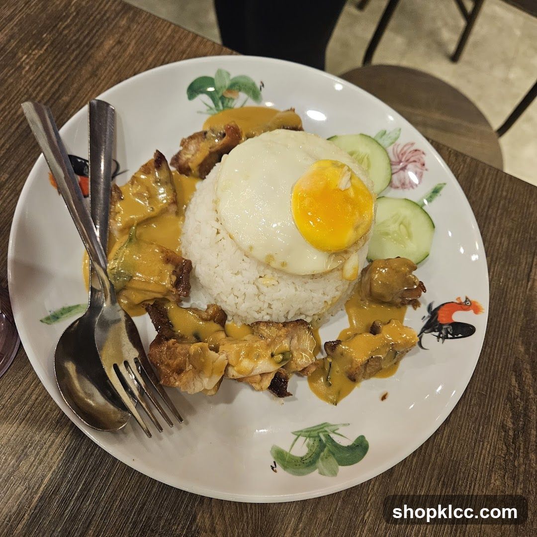 Curry Chicken Rice with Fried Egg