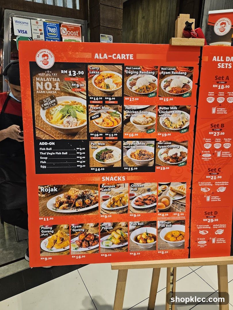 Ah Cheng Laksa Menu