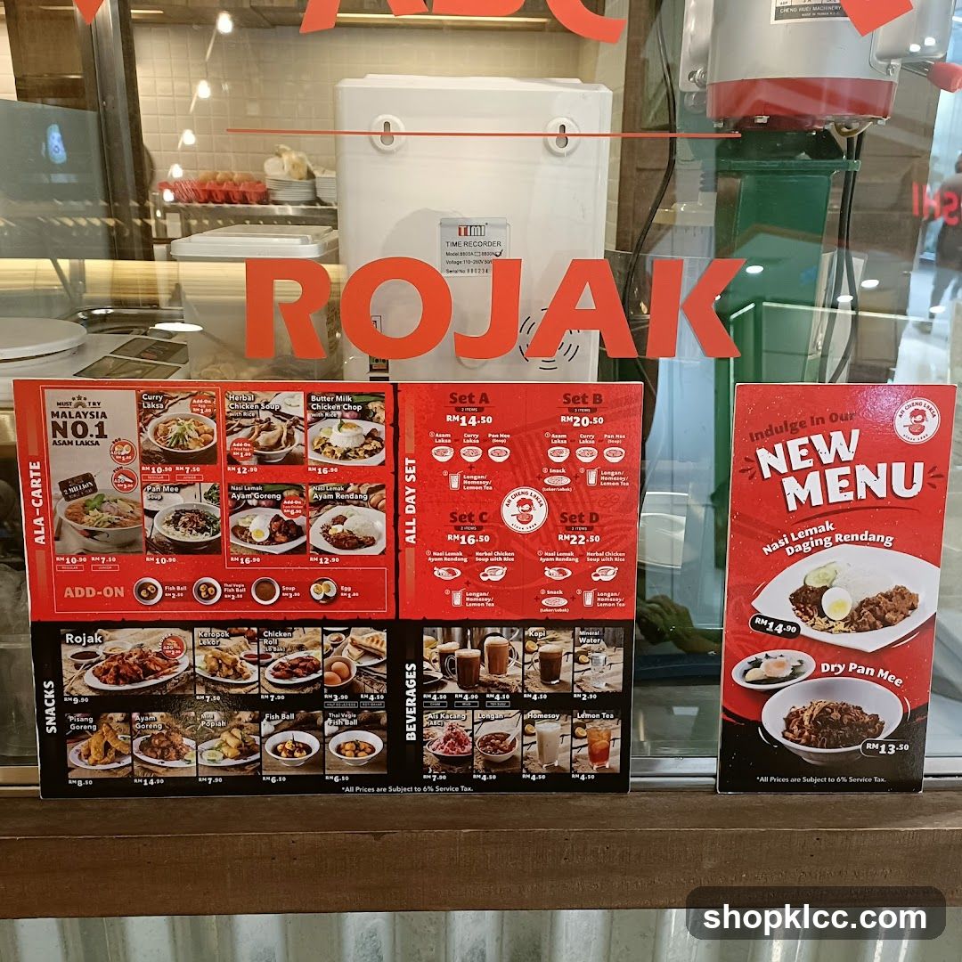 Rojak Menu