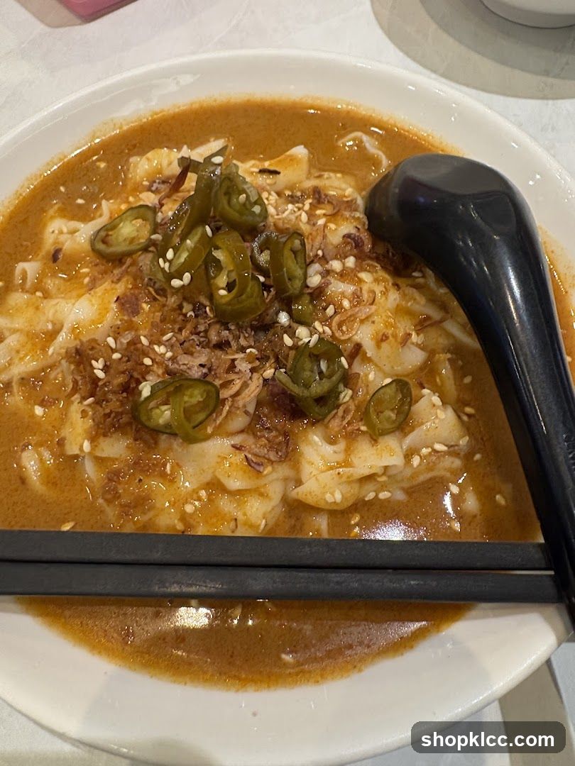 Noodle Soup with Sliced Chilies