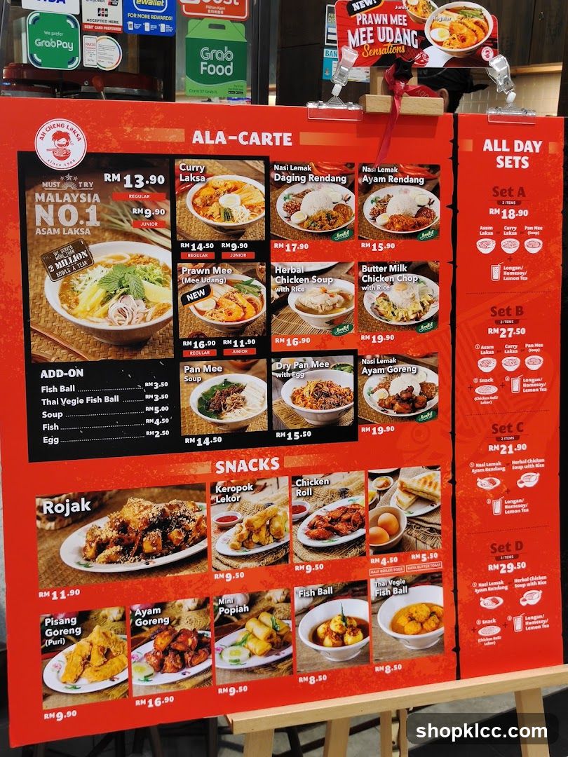 Ah Cheng Laksa Menu