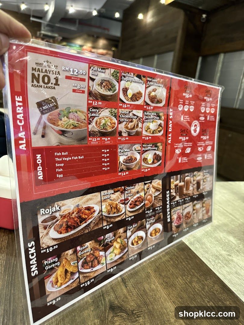 Ala-Carte Menu