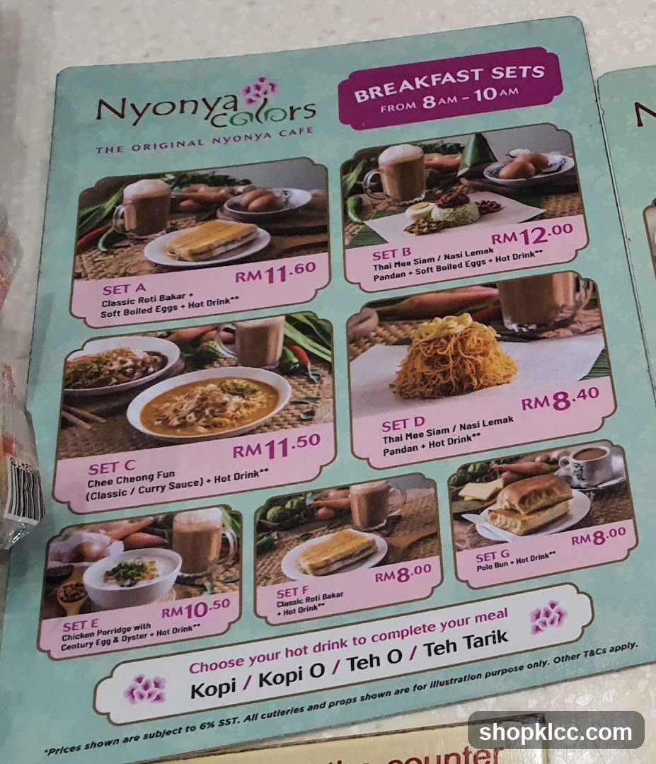 Nyonya Colors Breakfast Sets