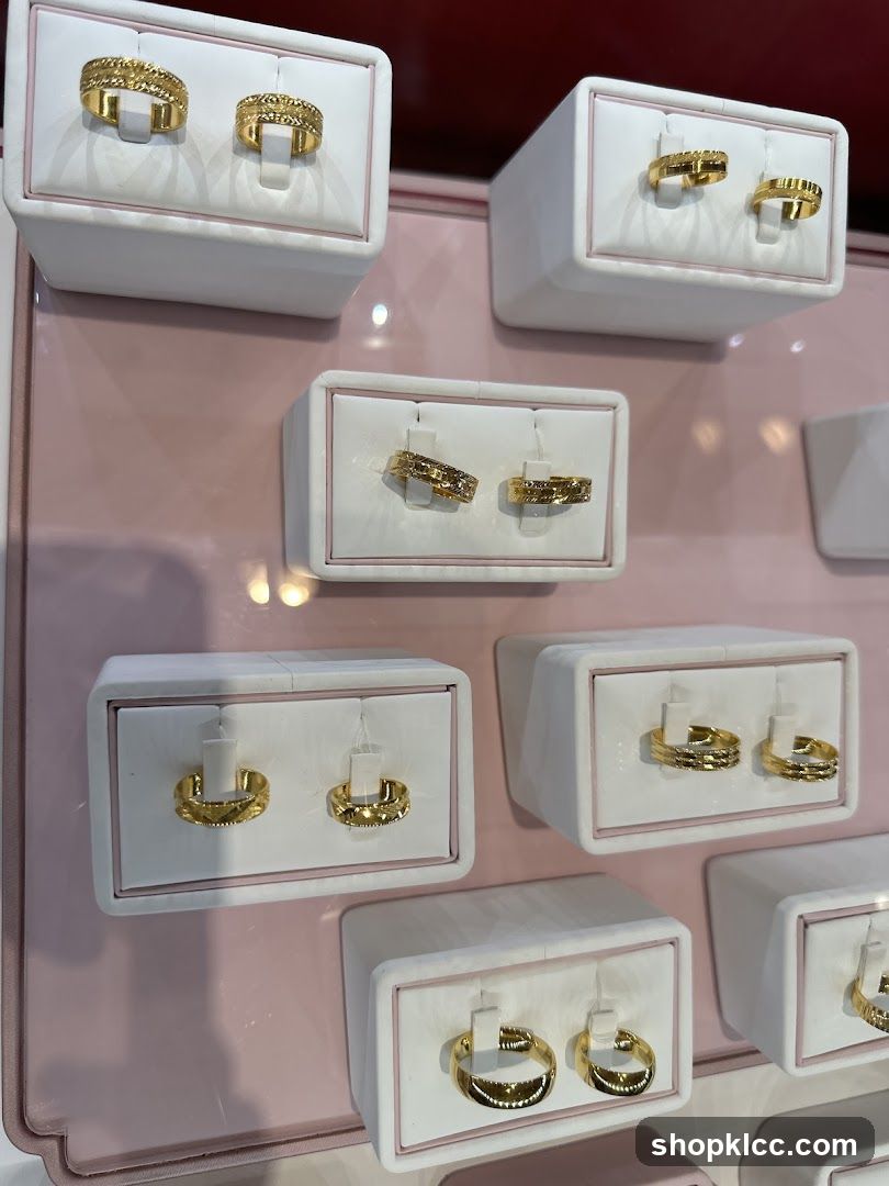 Gold Rings Display