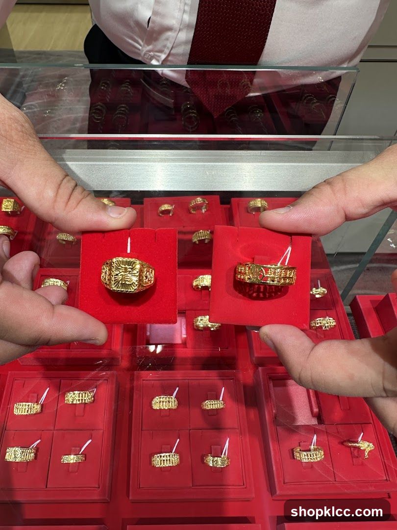 Gold Rings Display