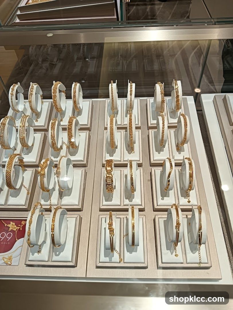 Gold Bracelets Display