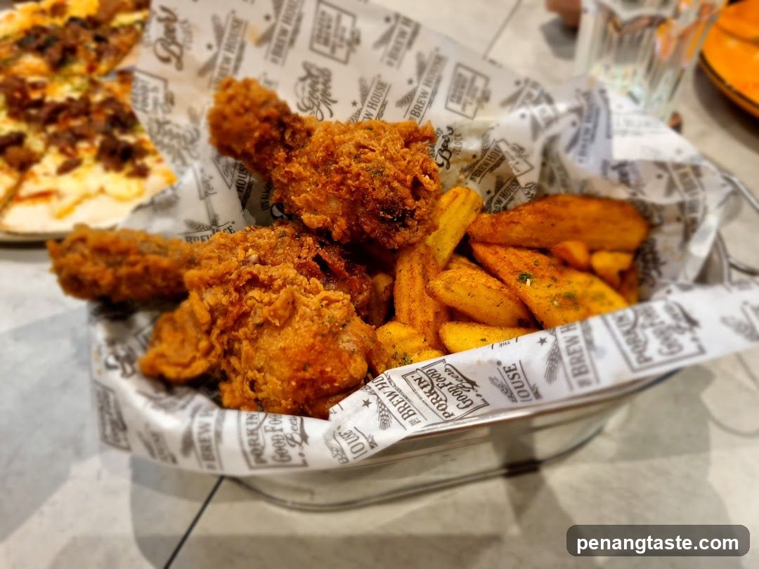 Fried Chicken and Potato Wedges
