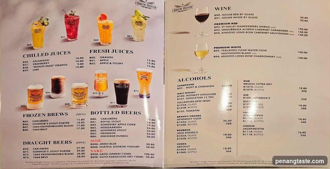 BREW HOUSE Menu