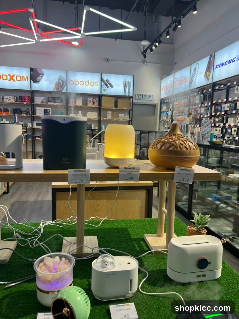 Humidifiers and Diffusers Display