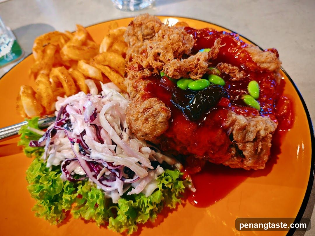 Fried Chicken Dish with Sides