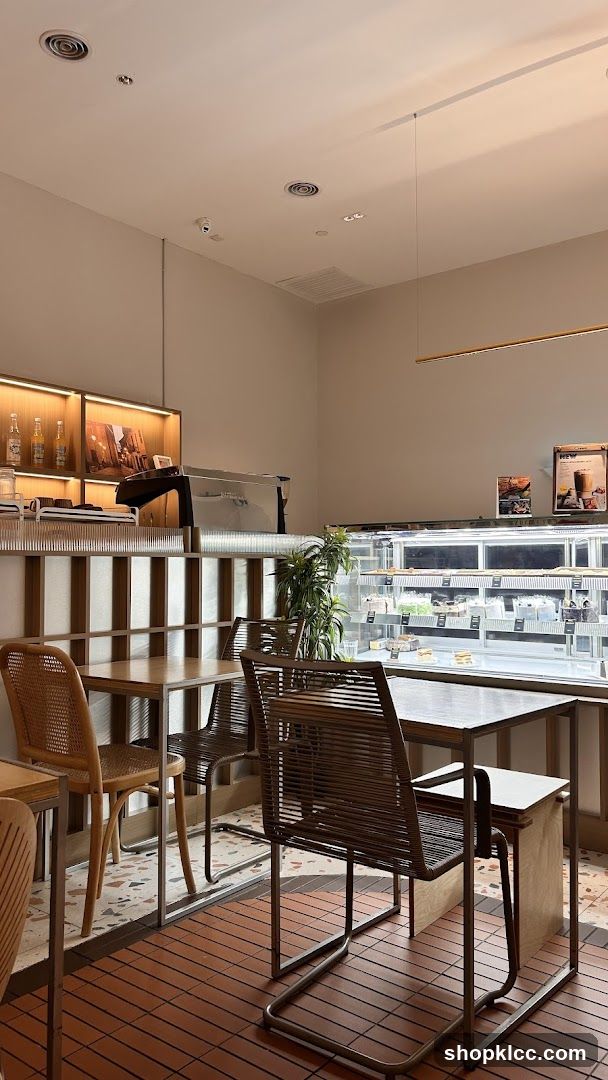 Cafe Interior with Display Case