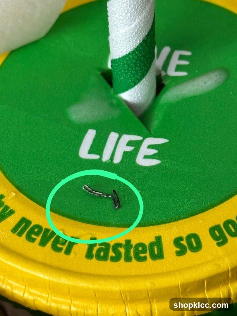 Cup Lid with Foreign Object