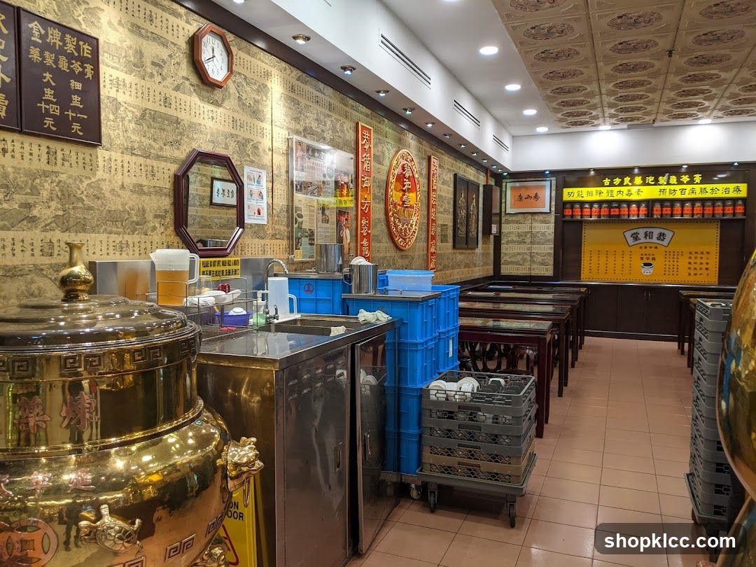 Interior of a traditional Chinese herbal shop