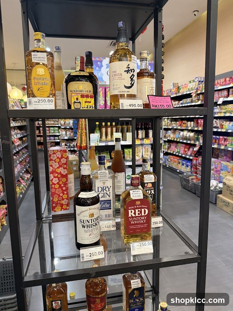 Alcohol Display Shelf in Store