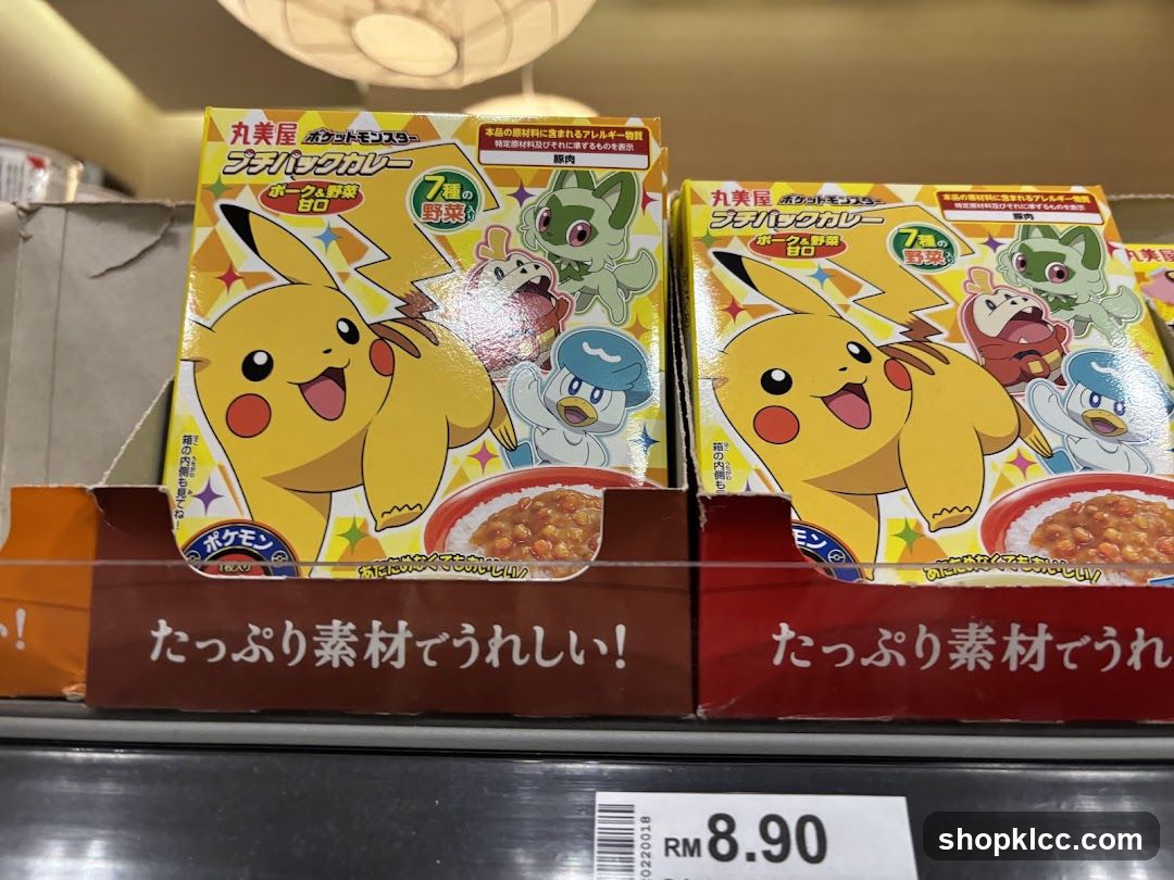 Pokémon Instant Noodle Boxes on Shelf