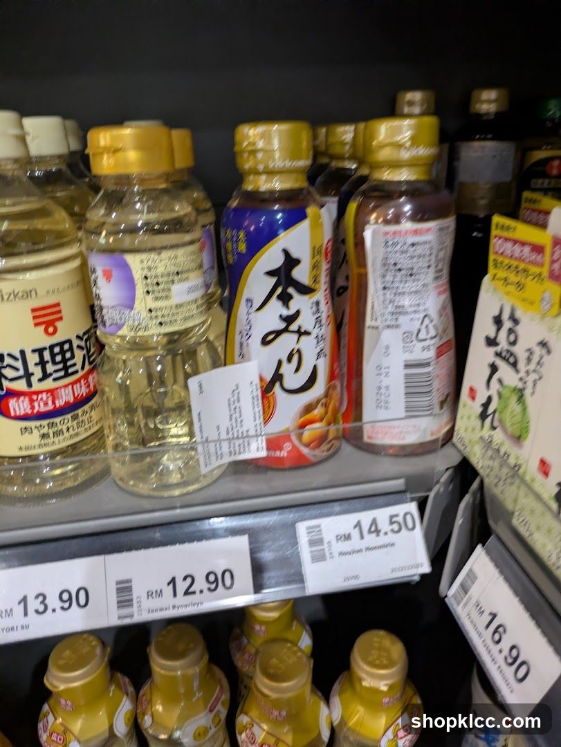 Japanese condiments shelf