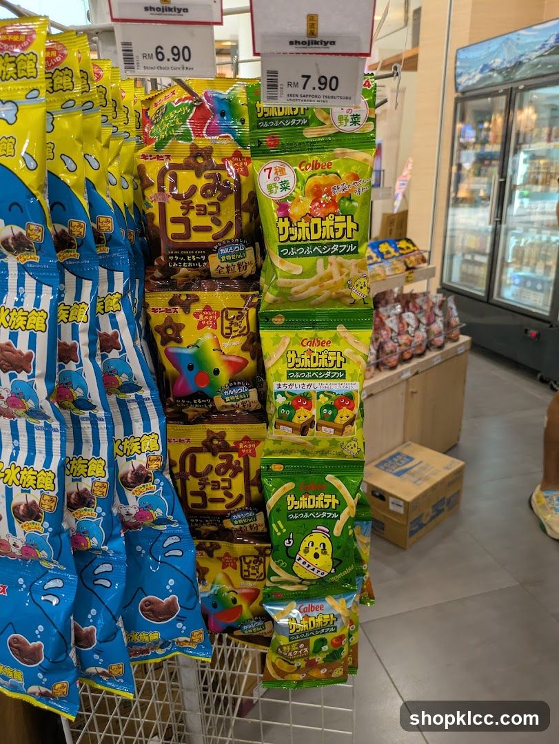 Japanese Snack Display in Store